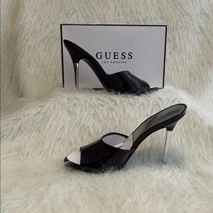 Guess Black Heels with Silver Stiletto